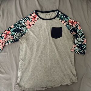 M floral baseball tee